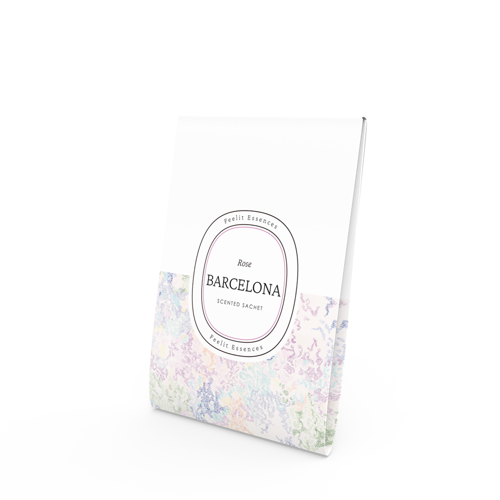 Bolsa perfumada armarios Feelit Essences olor a rosas de Barcelona